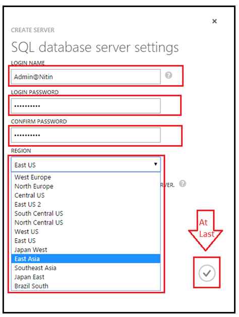 SQL database server set
